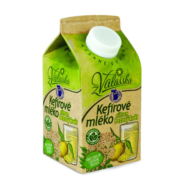 Kefírové mléko z Valašska citron, bezový květ