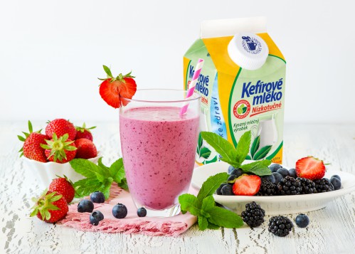 Letní koktejl z Kefírového mléka nízkotučného